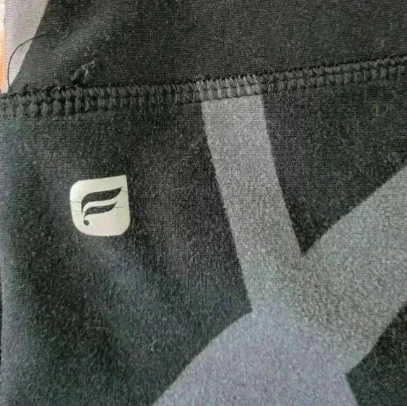 Fabletics Powerhold Leggings Black Blue Orange - Picture 3 of 9